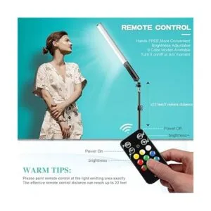 Paquete de 2 varillas de luz LED RGB con trípode kits de_5