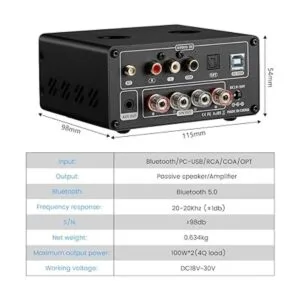 AIYIMA T9 Bluetooth 5.0 100 W 2 amplificador de tubo de_3