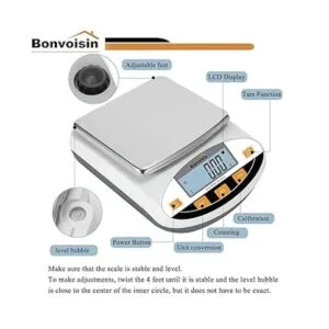 Bonvoisin Báscula de laboratorio 1000 gx0.0.04 oz_3