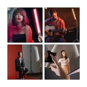 Paquete de 2 varillas de luz LED RGB con trípode kits de_6