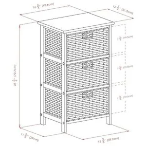 Winsome Estante de almacenamiento de Omaha con canastas_7