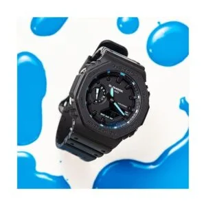 GShock GA21001A2 Reloj de neón con acento azul_3