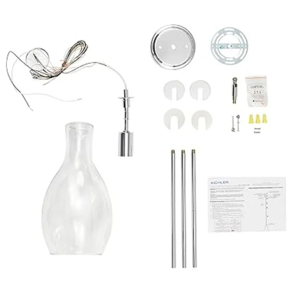 Kichler Everly Colgante de cristal transparente de 13.75_2