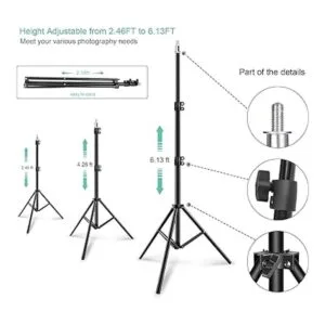 Paquete de 2 varillas de luz LED RGB con trípode kits de_4