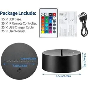 Paquete de 35 bases de luz LED 3D base de lámpara LED de_2