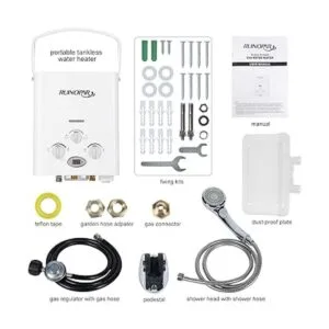 Calentador de agua portátil de propano sin depósito 6 L_6