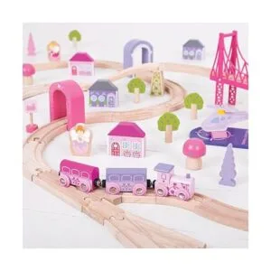Bigjigs Rail juego de trenes de hadas de madera 75 piezas_6