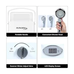 Calentador de agua portátil de propano sin depósito 6 L_4