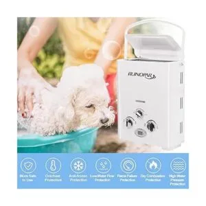 Calentador de agua portátil de propano sin depósito 6 L_2