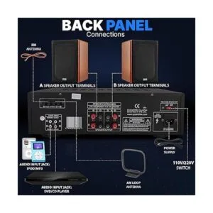 Pyle Amplificador de potencia de audio para el hogar de_3