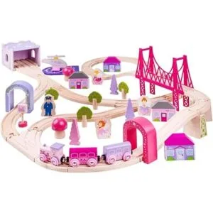 Bigjigs Rail juego de trenes de hadas de madera 75 piezas_4