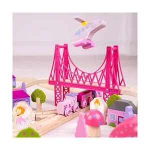 Bigjigs Rail juego de trenes de hadas de madera 75 piezas_5