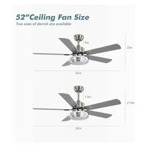 warmiplanet Ventilador de techo con control remoto de_5