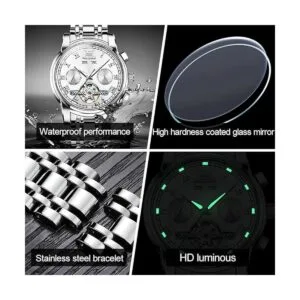 OLEVS Relojes automáticos de cuerda automática para_6