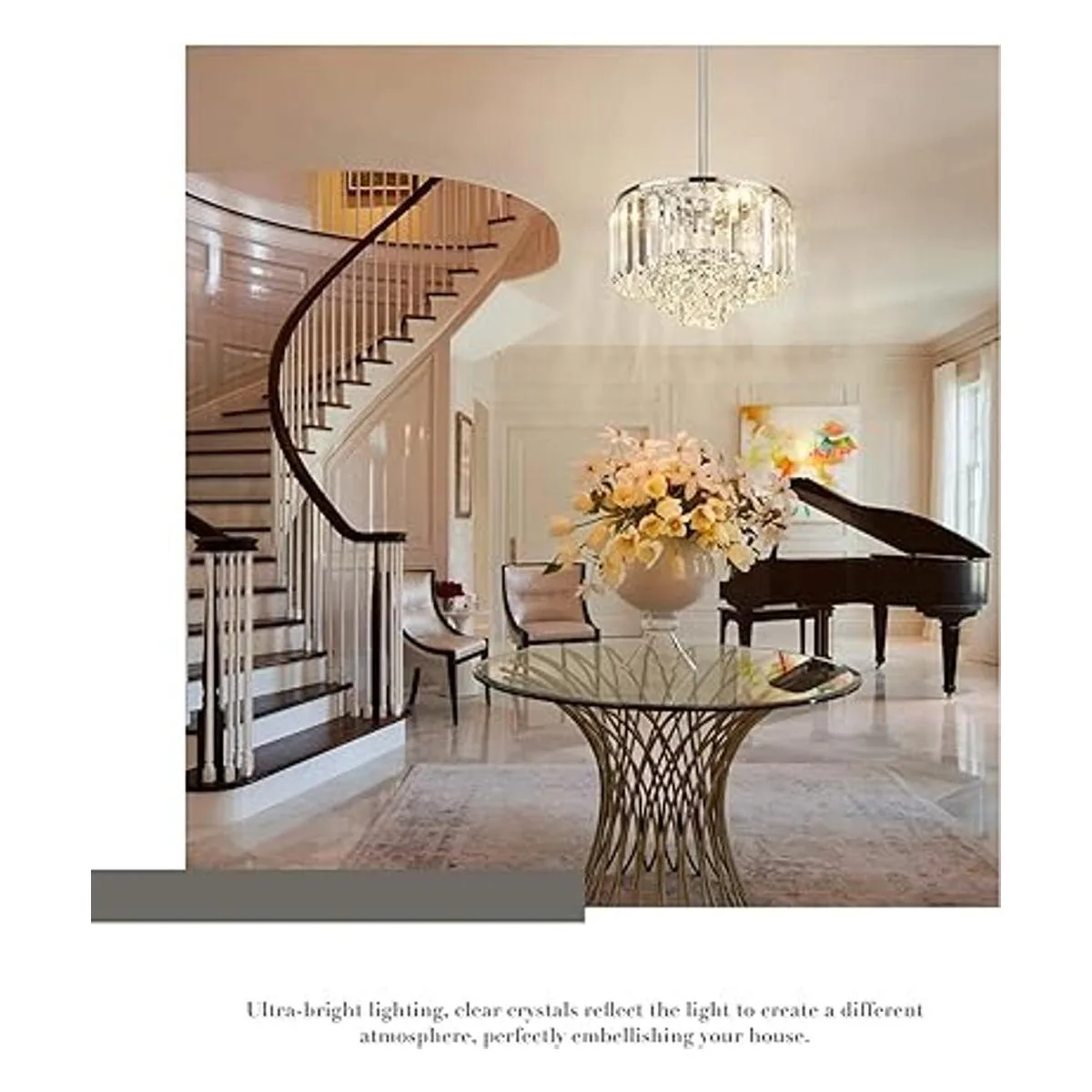 Cargifak Candelabro de cristal candelabro moderno de 4_5