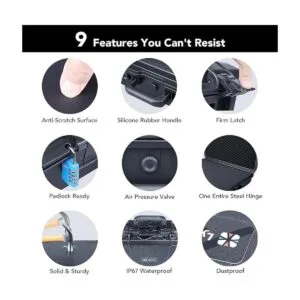 Lykus HC5110 Funda rígida grande impermeable con espuma_5