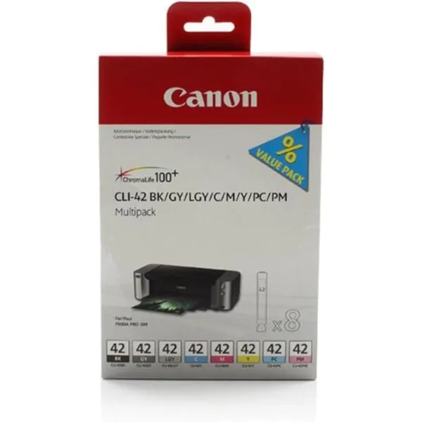 Canon CLI42 Tinta en paquete promocional de 8 unidades._3