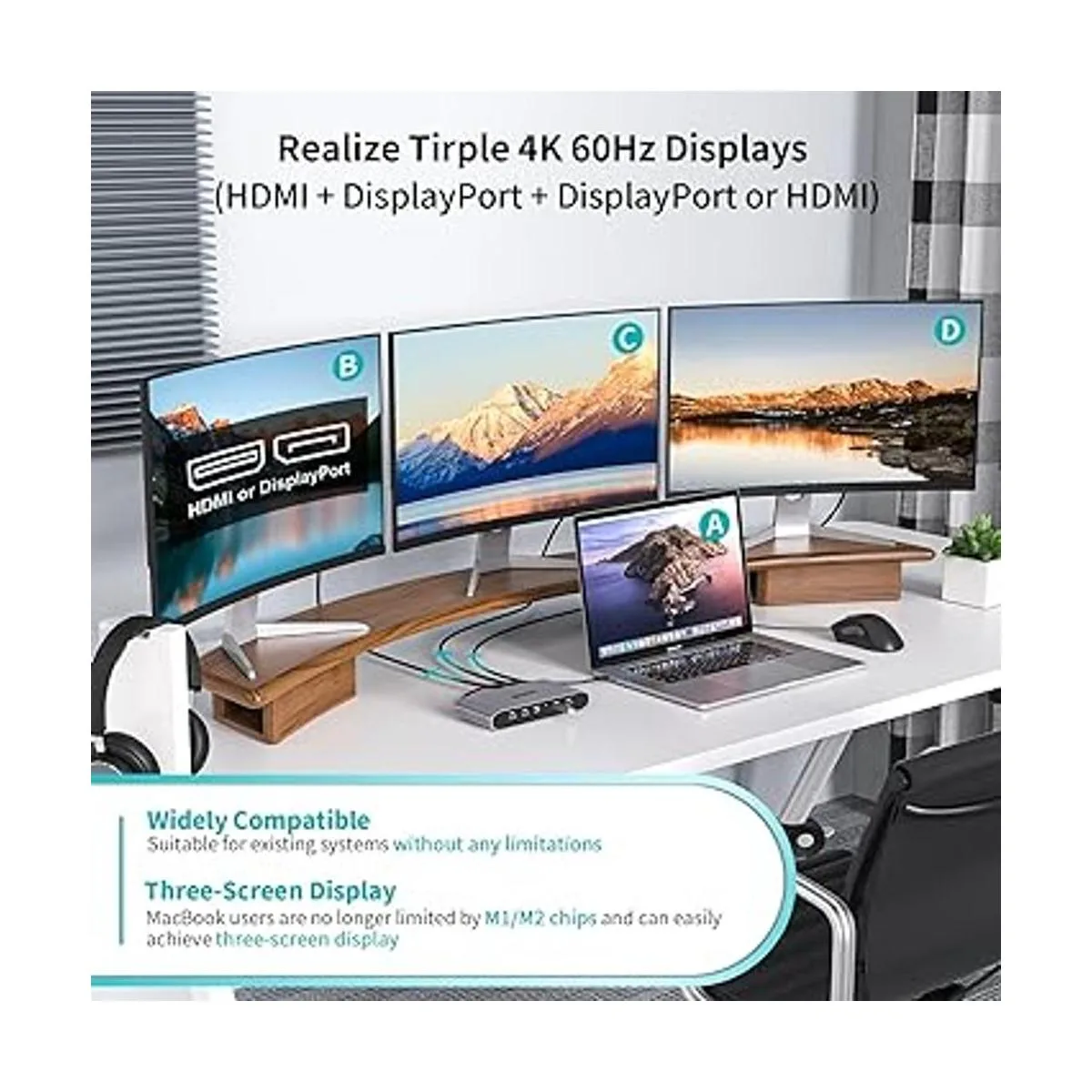 Displaylink Estación de acoplamiento para laptop MacBook_3