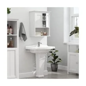 Treocho Wood Wall Cabinet Bathroom Medicine Cabinet_4