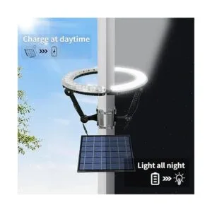 Kayiune Luz solar para mástil de bandera al aire libre del_2