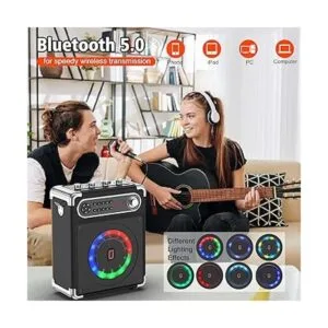 JAUYXIAN Altavoz Bluetooth con dos micrófonos_6