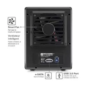 Mediasonic PROBOX Carcasa de disco duro SATA de 4 bahías_4