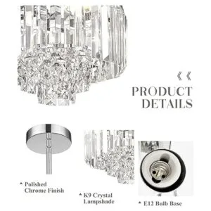 Cargifak Candelabro de cristal candelabro moderno de 4_4