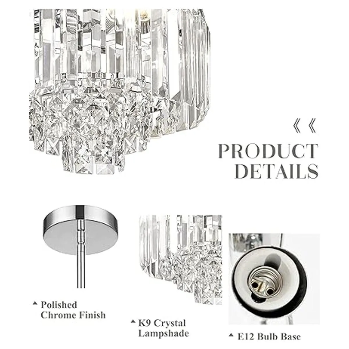 Cargifak Candelabro de cristal candelabro moderno de 4_4