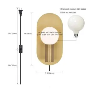 YEEZEMA Moderno juego de 2 apliques de pared elegante_5