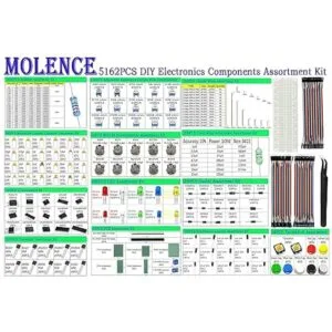 Molence Kit de 5162 piezas de componentes electrónicos_2