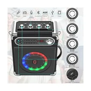 JAUYXIAN Altavoz Bluetooth con dos micrófonos_5