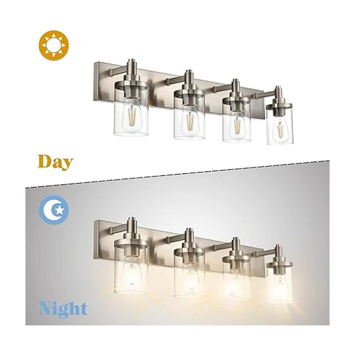 TULUCE Iluminación de baño de 4 luces moderna lámpara de_4