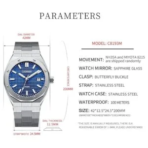 CADISEN Reloj mecánico automático para hombre relojes_2