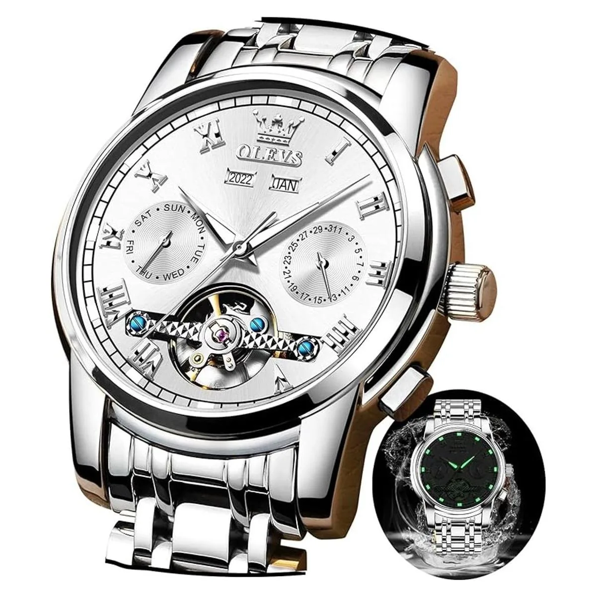 OLEVS Relojes automáticos de cuerda automática para_1