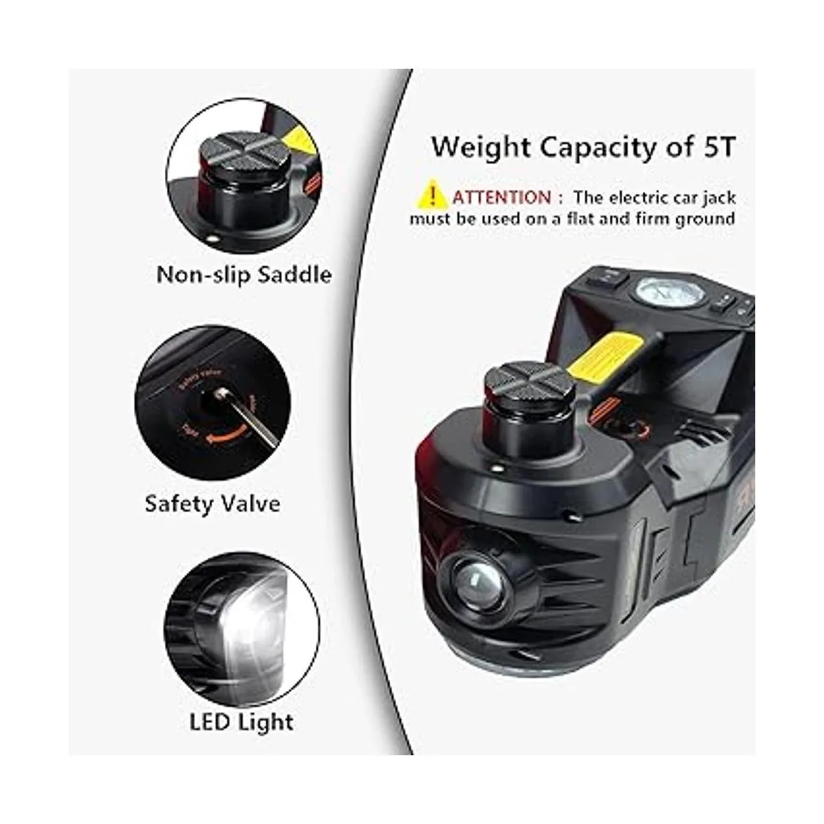 STANDTALL Kit de gato eléctrico para automóvil de 5_7