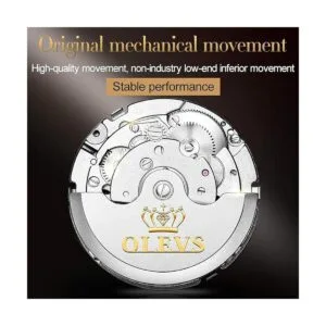 OLEVS Relojes automáticos mecánicos Tourbillon de acero_6