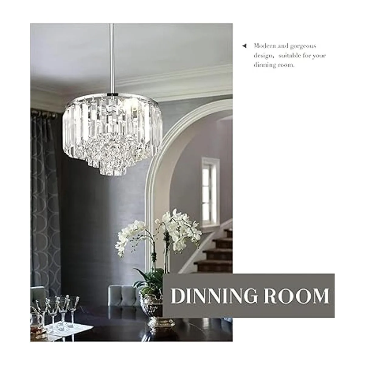 Cargifak Candelabro de cristal candelabro moderno de 4_6