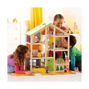 Casa de muñecas de madera All seasons amoblada con_2