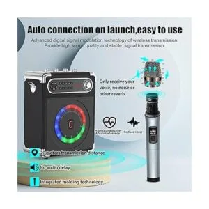 JAUYXIAN Altavoz Bluetooth con dos micrófonos_3