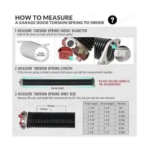 Juego de resortes de torsión de puerta de garaje de 2_6