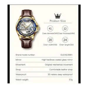 OLEVS Relojes mecánicos automáticos para hombre reloj_5