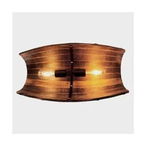 Newrays Lámpara colgante de barril de vino de madera_4