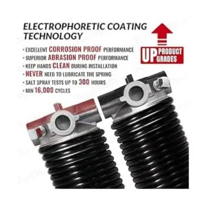 Juego de resortes de torsión de puerta de garaje de 2_3