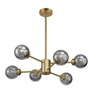 WINGBO Lámpara de araña moderna de 6 luces lámpara de_1