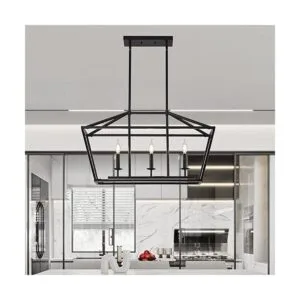 XILICON Lámparas de comedor sobre mesa 3 luces negras de_3