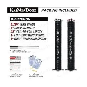 Juego de resortes de torsión de puerta de garaje de 2_2