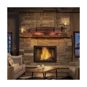 Newrays Lámpara colgante de barril de vino de madera_2