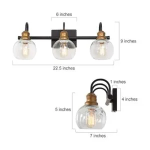 LALUZ Lámparas de baño luces de tocador con acabado de_6