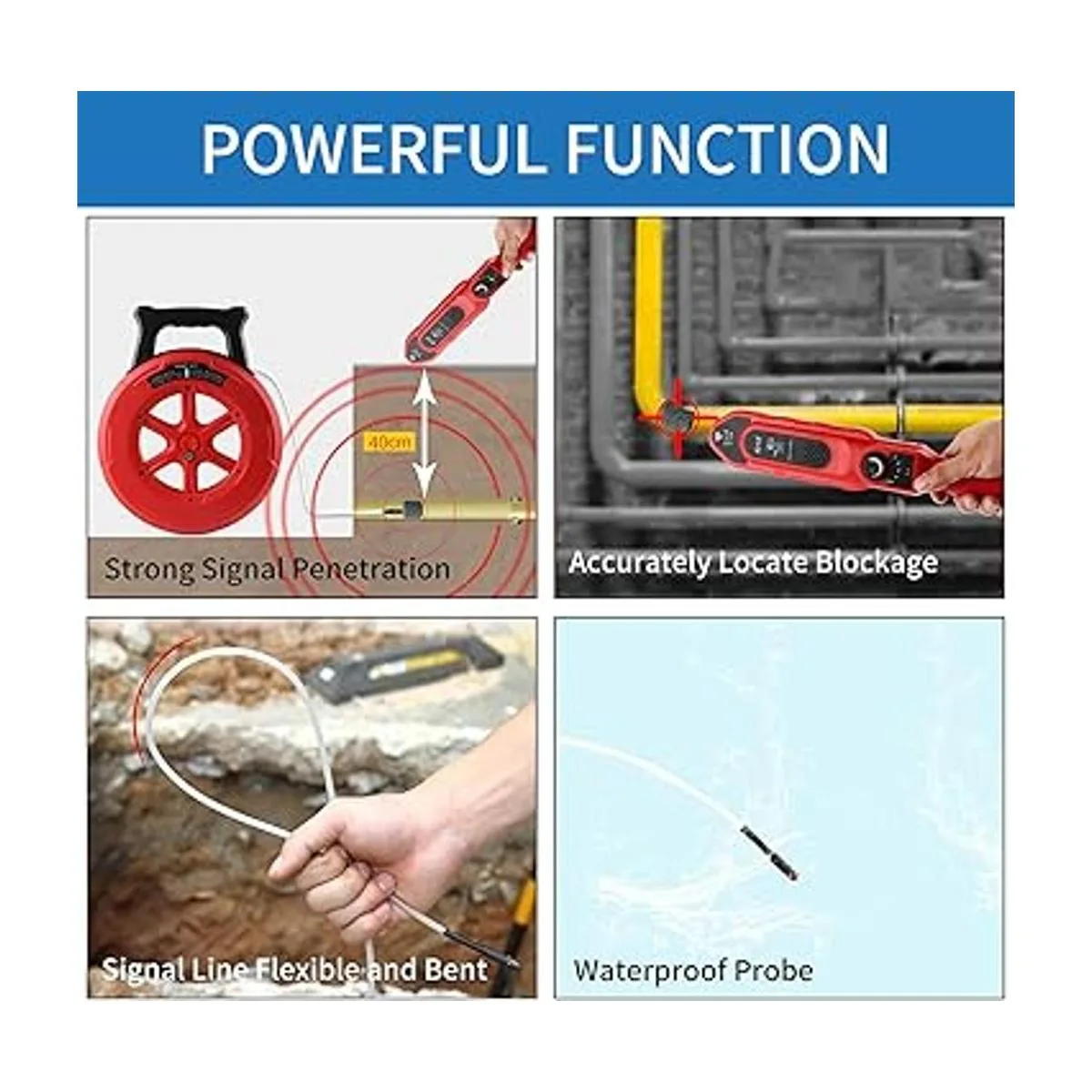Yeipower Localizadores de detector de bloqueo de tuberías_4