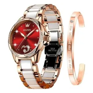 OLEVS Relojes para mujer cuerda automática mecánica de_1